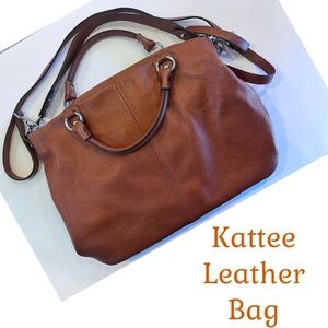 Kattee Women's Soft Genuine Leather Tote Bag, Top Satchel Purse